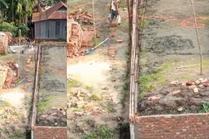 মাধবপুরে আদালতের আদেশ লং ঘ ন করে নির্মানকাজ!