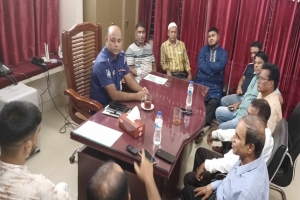 বড়লেখায় সাংবাদিকদের সঙ্গে নবাগত ওসির মতবিনিময় 