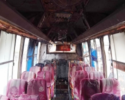 সাভারে যাত্রী সেজে বাসে আগুন