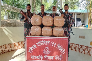 হবিগঞ্জে ৩০ কেজি ভা*রতীয় গাঁ*জা জ*ব্দ
