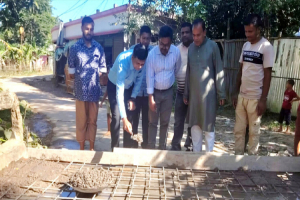 কুলাউড়ায় ঝুঁ কি পূ র্ণ সেই ব্রিজের মেরামত কাজ শুরু