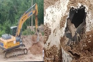 ঢাকা-সিলেট মহাসড়কের নির্মানে গ্যাস লাইন ক্ষতিগ্রস্ত