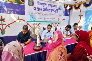 আজমিরীগঞ্জে বিনামূল্যে স্বাস্থ্যসেবা ও ব্লা ড গ্রুপিং কর্মসূচি পালন