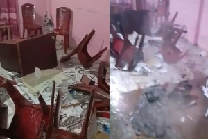 স্বতন্ত্র প্রার্থীর সমর্থকের অফিসে অগ্নিসংযোগ-ভাঙচুর-গুলি