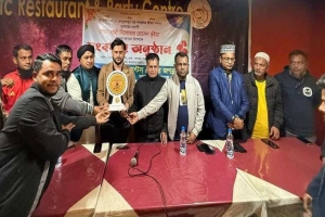 জগন্নাথপুরে যুক্তরাজ্য প্রবাসীকে সংবর্ধনা