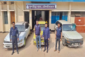কুলাউড়া থেকে চুরি হওয়া তিনটি প্রাইভেট কার উদ্ধার, মূলহোতা গ্রেপ্তার
